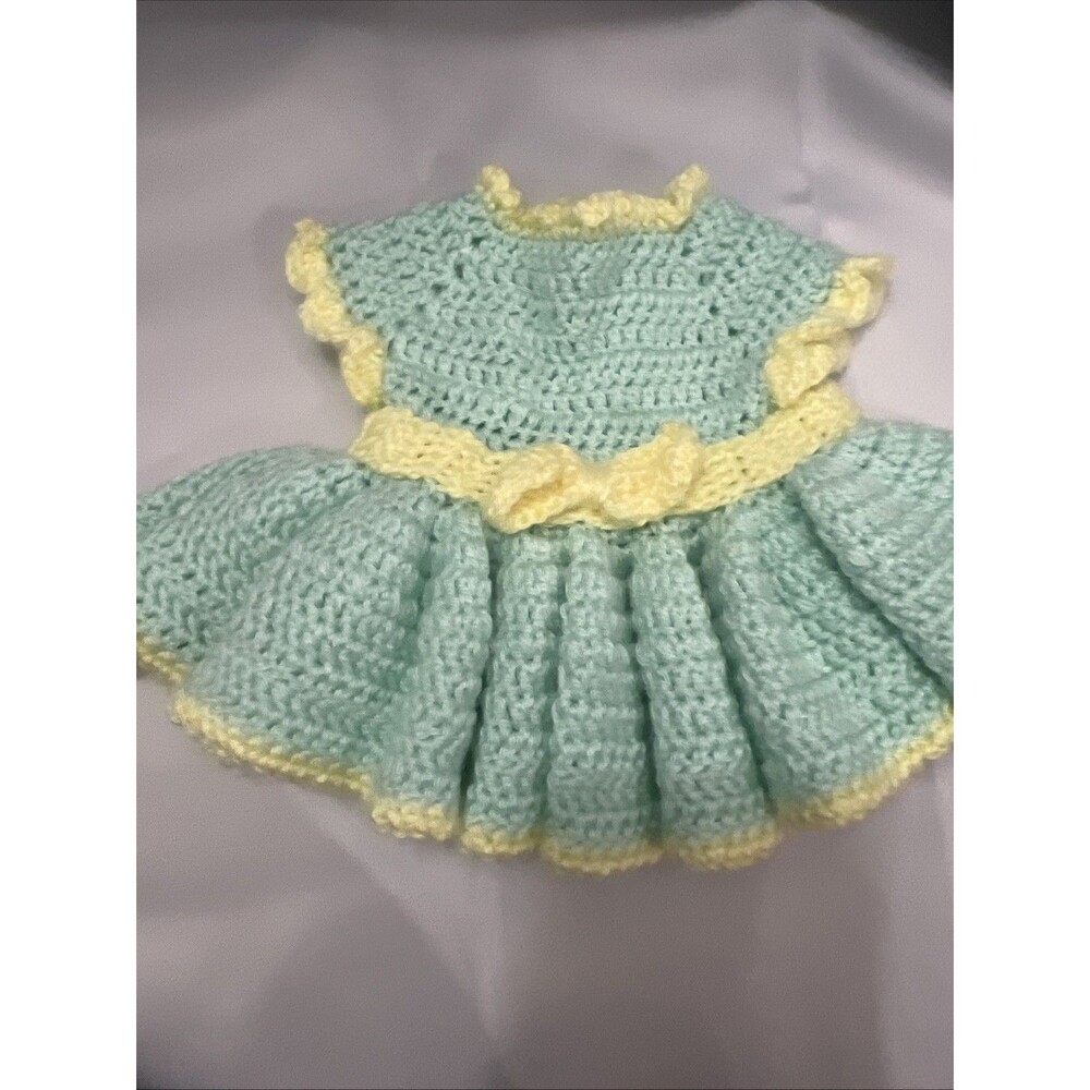 Hand Crocheted Kids Doll Shirt‎ Dress Pastel
